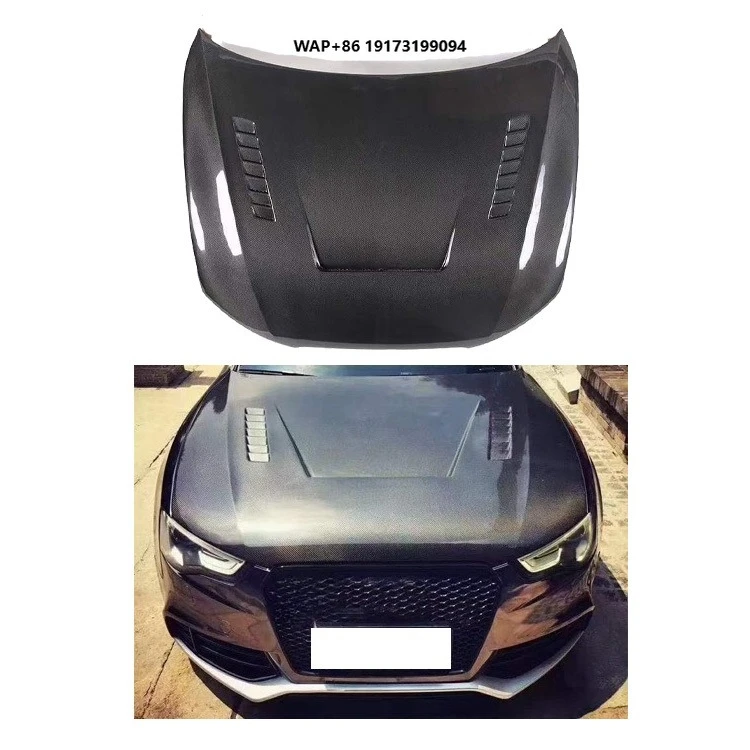 

Car Exterior Accessories Sedan Engine Carbon Fiber Engine Bonnet Hood for A5 S5 RS5 B8.5 2013-2016