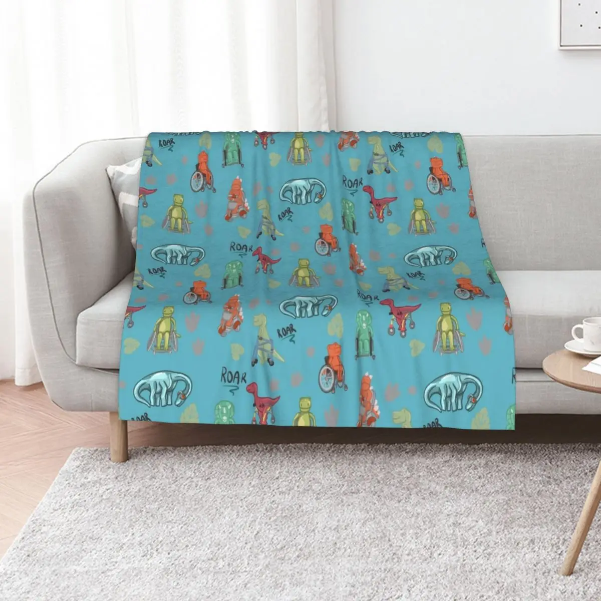 Dinos with Mobility Device Blanket Design Throw Blanket Beautifuls Blankets For Baby Polar Shaggy Single Blankets