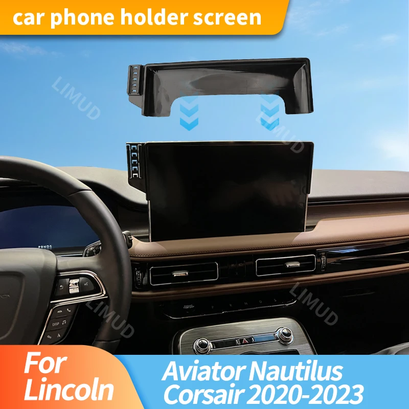 

Car Phone Holder Fixed Base For Lincoln Aviator Nautilus Corsair 2020-2023 Wireless Charging Support Car Mobile Phone Mounts.