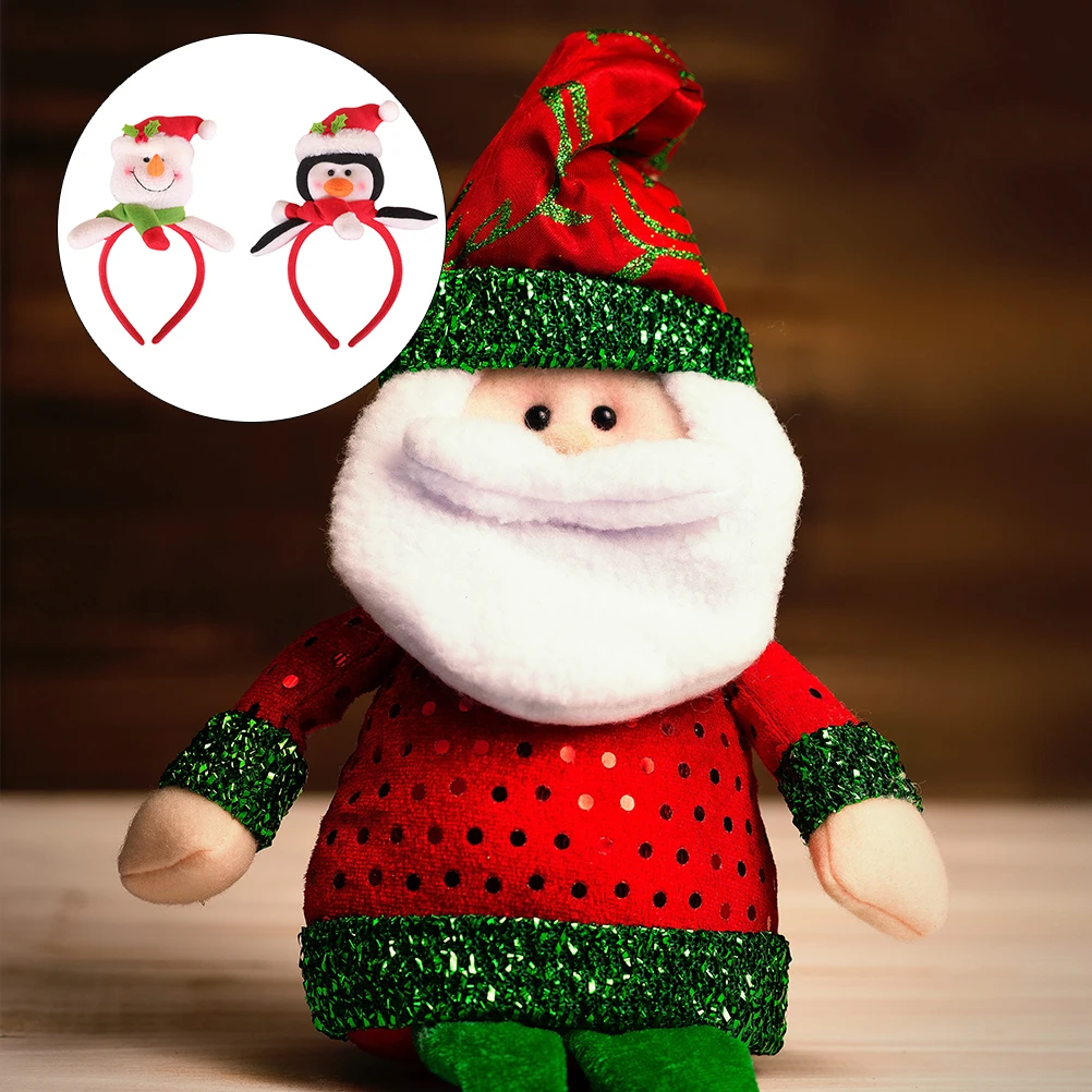 

2Pcs Christmas s Christmas Accessories Snowman Design Girls Cartoon Pattern Festive Hair Accessories Party Props naments