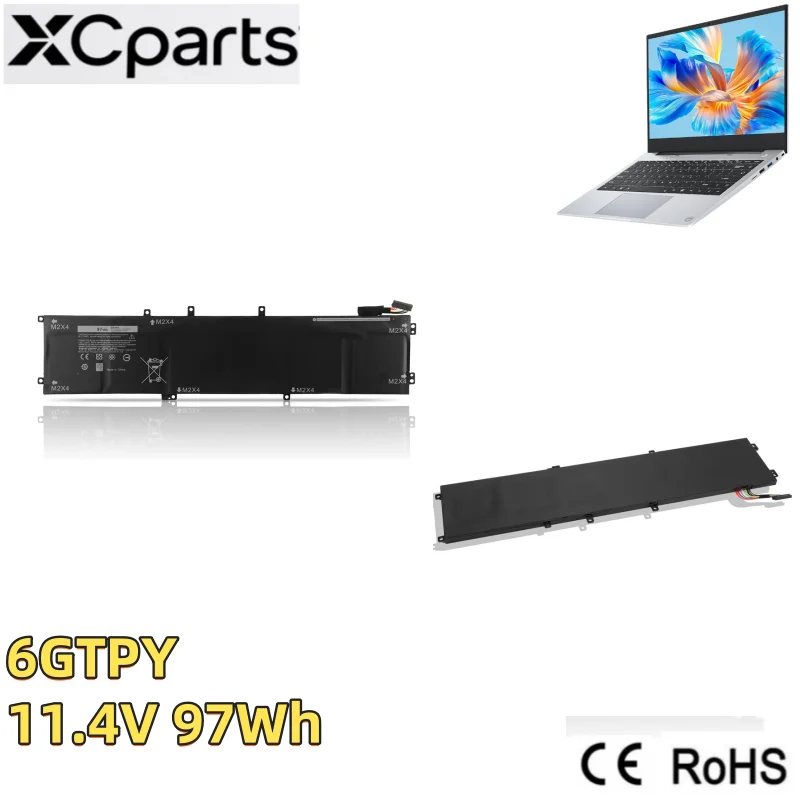 New 11.4V 97Wh 8333mAh 6GTPY Laptop Battery For Dell Precision 5520 5530 XPS 15 7590 9550 9560 9570 H5H20 05041C 9Cell