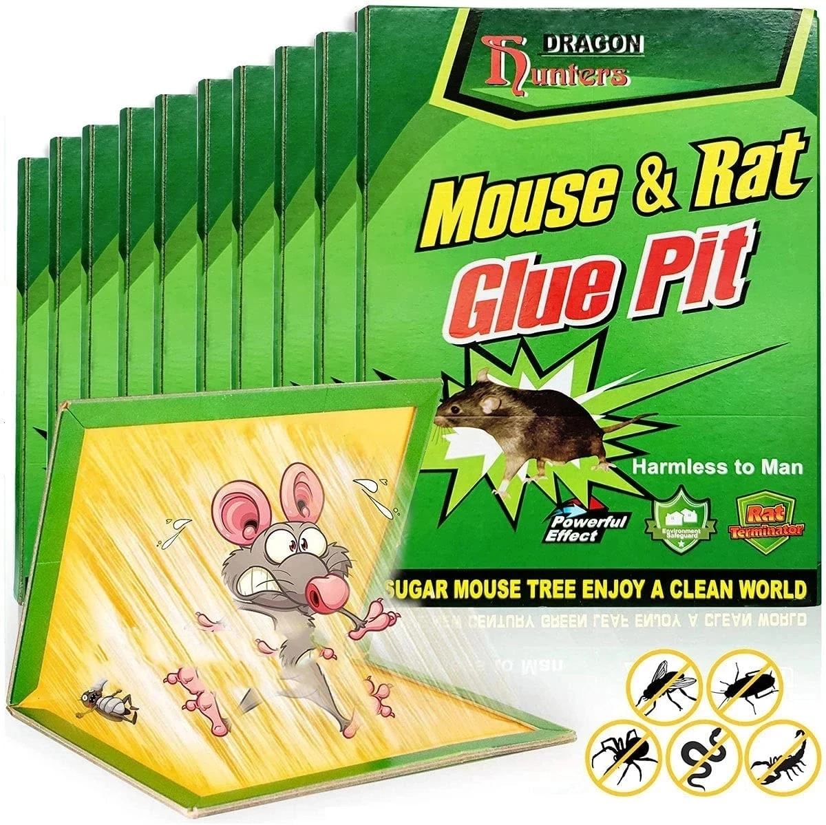 Panneau de souris collant, piège à colle, haute efficacité, pour rongeurs, rats, insectes, lutte antiparasitaire, rejet Non toxique, écologique, 3 à 15 pièces