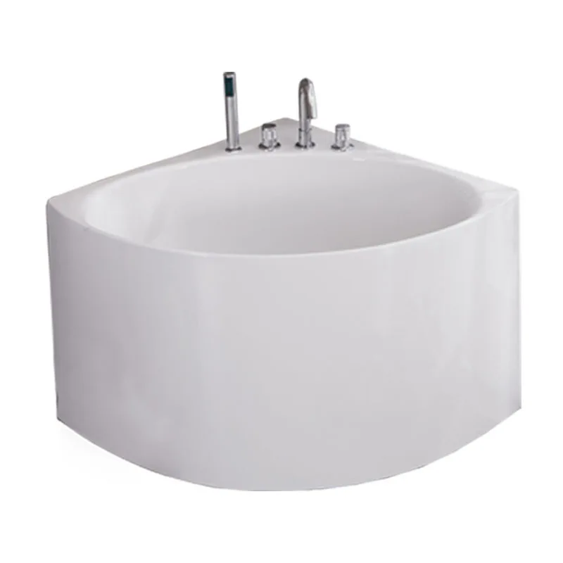 Acrylic bathtub Triangular bathtub, fan-shaped bathtub Deepened bath Corner bathtub Small apartment 0.8 0.9 1 meter