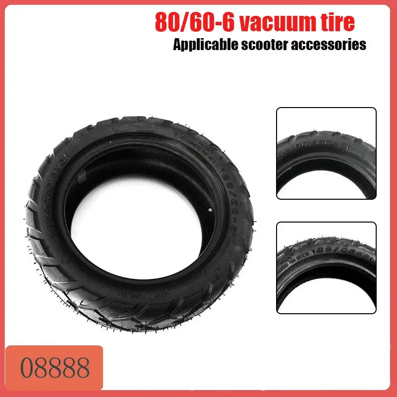 

10-дюймовая высококачественная бескамерная шина 80/60-6, подходящая для вакуумных шин для скейтбордов.