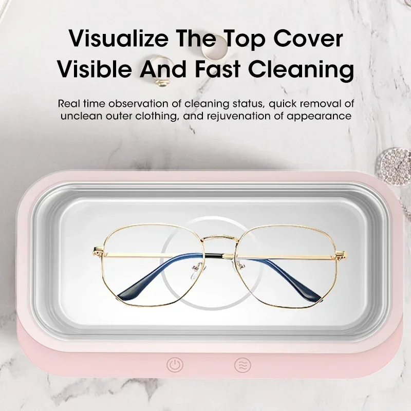 Ultrasonic Glasses Cleaning Ultrasound Jewelry Cleaner Machine High Frequency Ultrasonic Cleaning Bath For Glasses Watch Razor