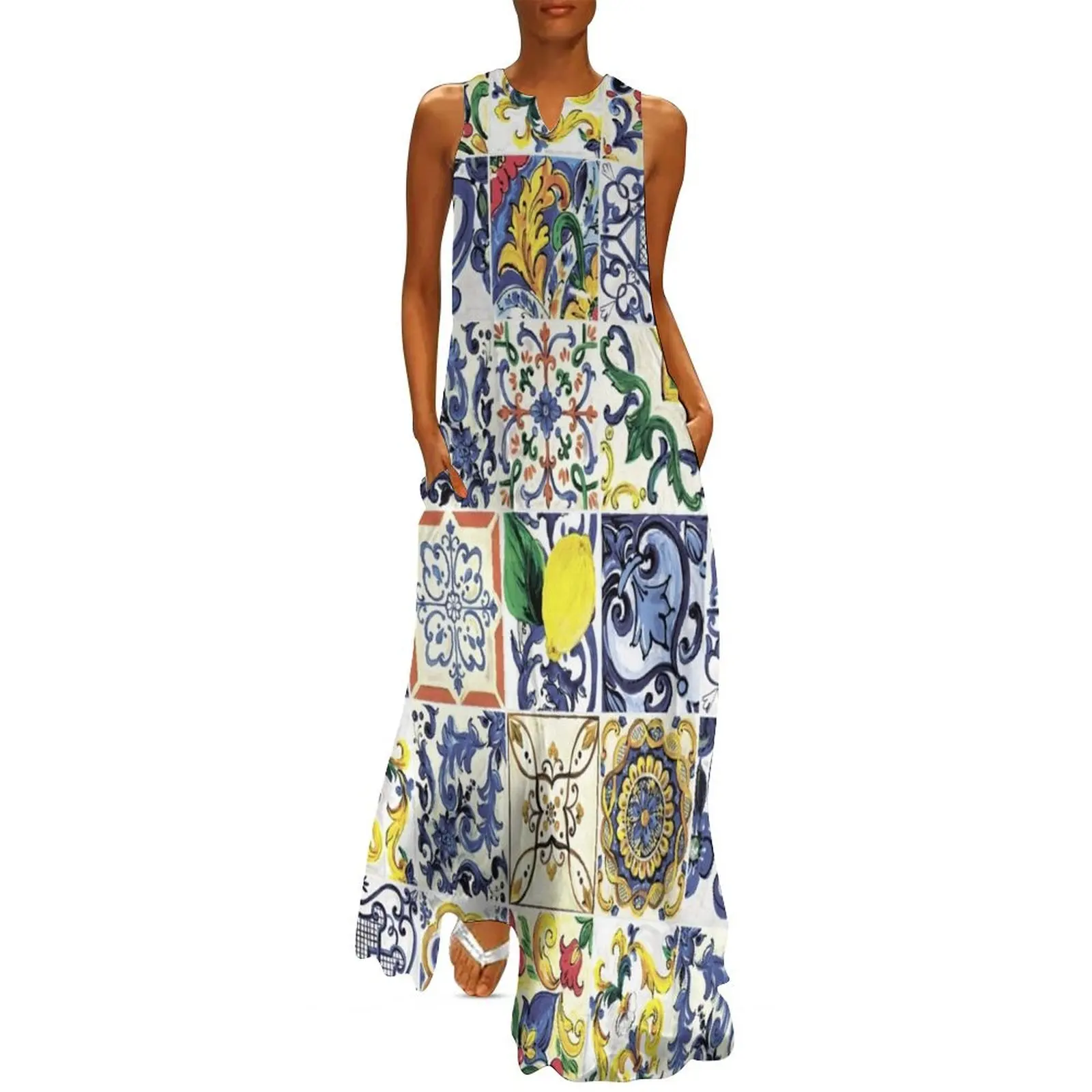 Abstract Majolica Long Dress summer dresses womens 2025 dresses for prom Dress