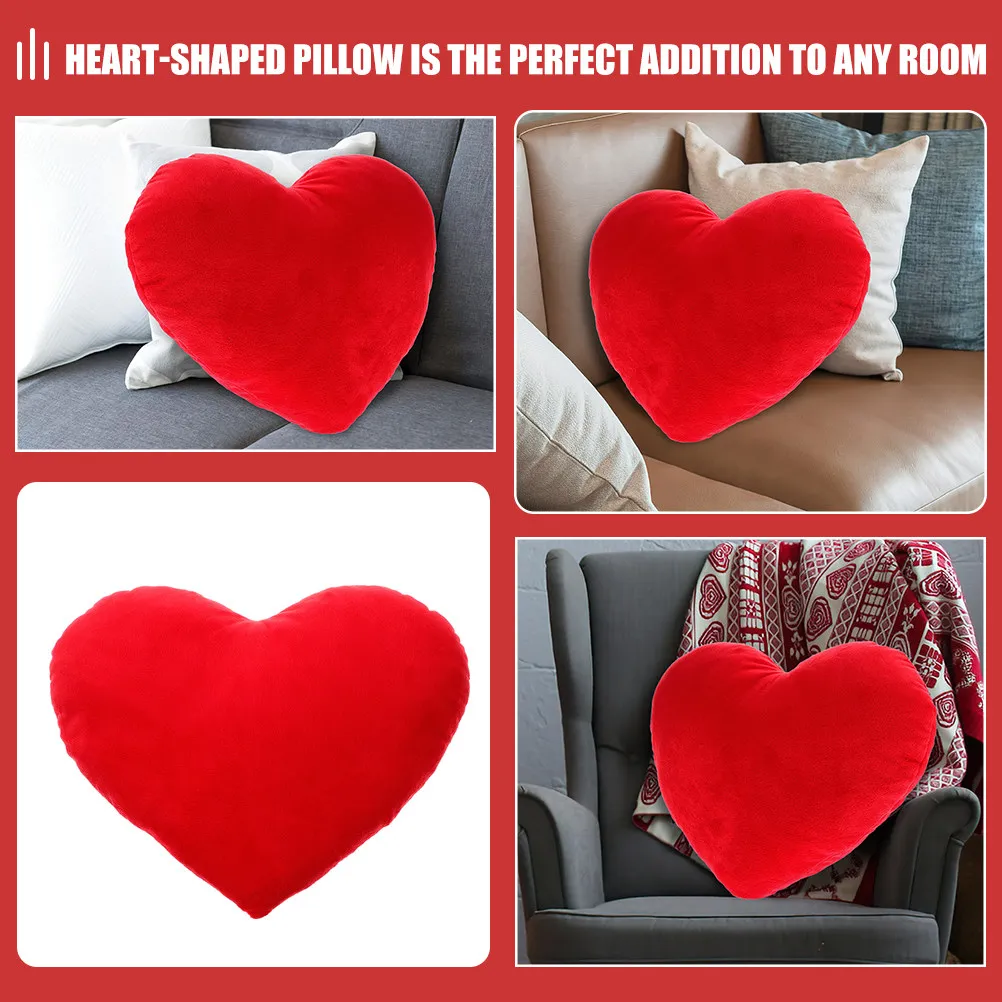 Heart Shaped Pillow – Soft Plush Throw Cushion for Bedroom, Sofa, Car & Wedding Decor, Valentine’s Day Gift