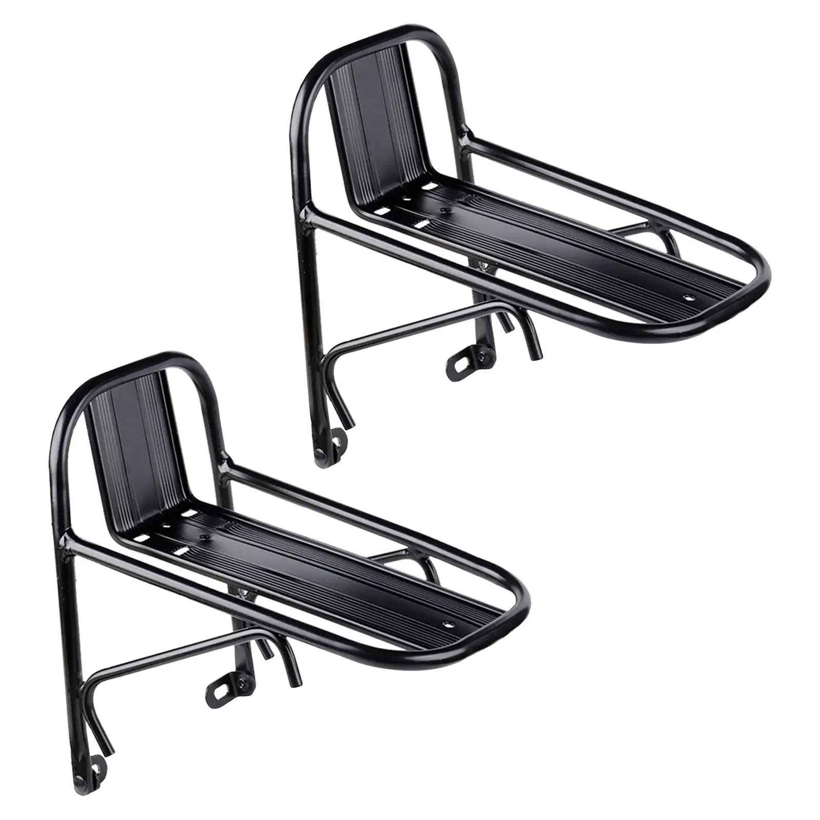 

2Pcs Front Road Bike Rack Robust Metal Bicycle Cargo Carrier Mountain Bike Front Fork Mount for Urban Commuting Mountain Touring