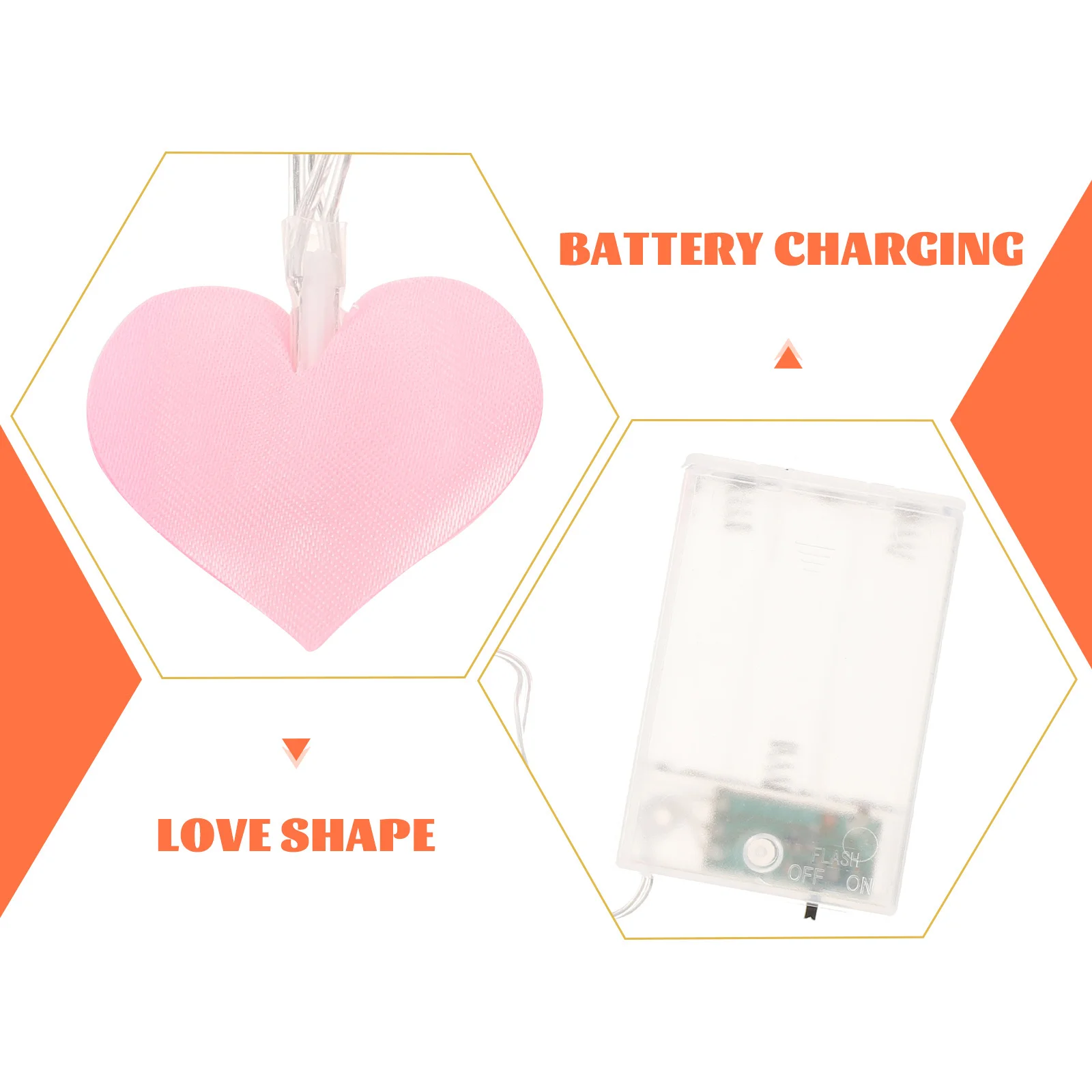 

3 Meter Heart LED String Light Indoor Fairy Light for Valentine Party Decoration Fabric Warm White Lights Guirnaldas De Interior