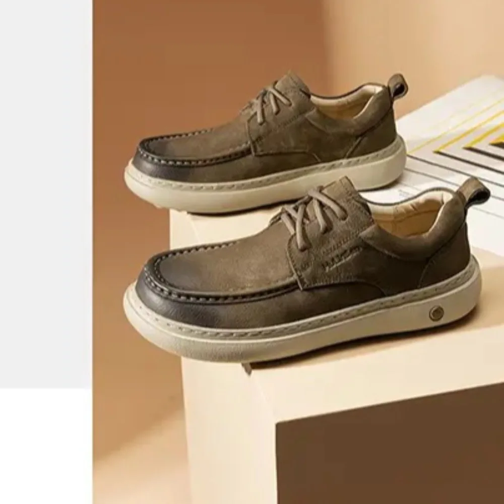 

Men's Summer Breathable Canvas Slip-On Casual Shoes Wide Head Lightweight Thick Bottom Casual Shoes Easy to Wear And Comfortable