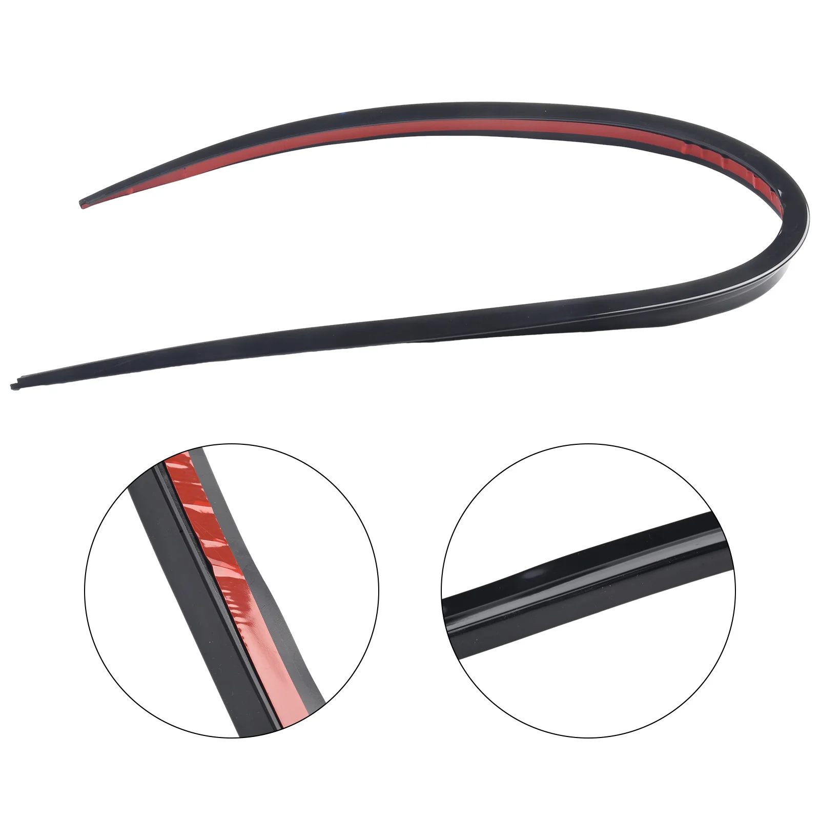 

Black Soft Car Roof Trunk Spoiler Rear Wing Lip Trim Sticker, Universal Fitment, Enhance Car's Appearance, Easy to Install