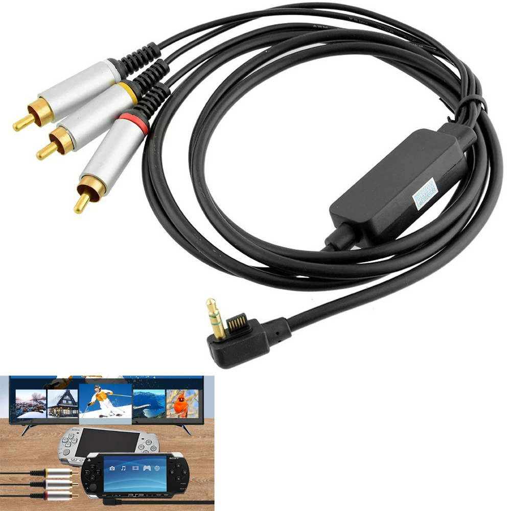 3m AV كابل RCA لسوني PSP 2000 3000 لعبة وحدة التحكم اتصال التلفزيون Ypbpr سلك كابل 3RCA 5RCA محول القابس تمديد الحبل
