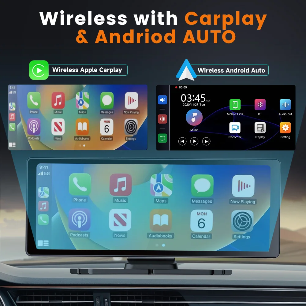 مشغل سيارة محمول BEPOCAM مقاس 8.1 بوصة Mirrorlink BT FM WIFI GPS ملاحة سيارة ستيريو لاسلكي Carplay IOS أندرويد وسائط متعددة للسيارات