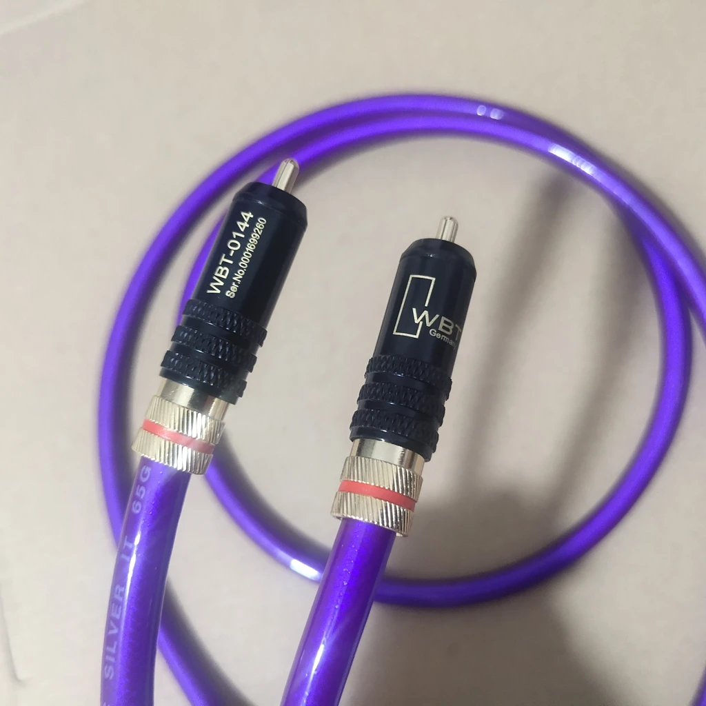 VDH فان دن Hul IT65G الفضة مطلي التدريع SPDIF 75Ω الرقمية محوري DAC سلك المسرح المنزلي التلفزيون مكبر للصوت فك RCA كابل #6