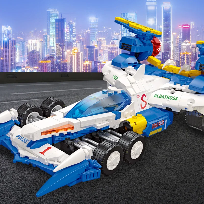 Super Asurada AKF-11 Modello di mattoni Aeroboost Aoshima Cyber Formula Auto da corsa Blocchi di costruzione ad alta tecnologia Set di giocattoli Regalo fantastico per bambini ﻿