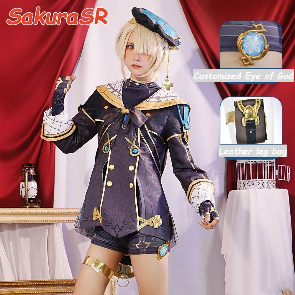 Genshin Impact Freminet Cos Mannen Dromende Kostuumspel Anime Party Fontaine Uniform Hallowen Spelen Rollkleding Kleding Nieuwe Huid