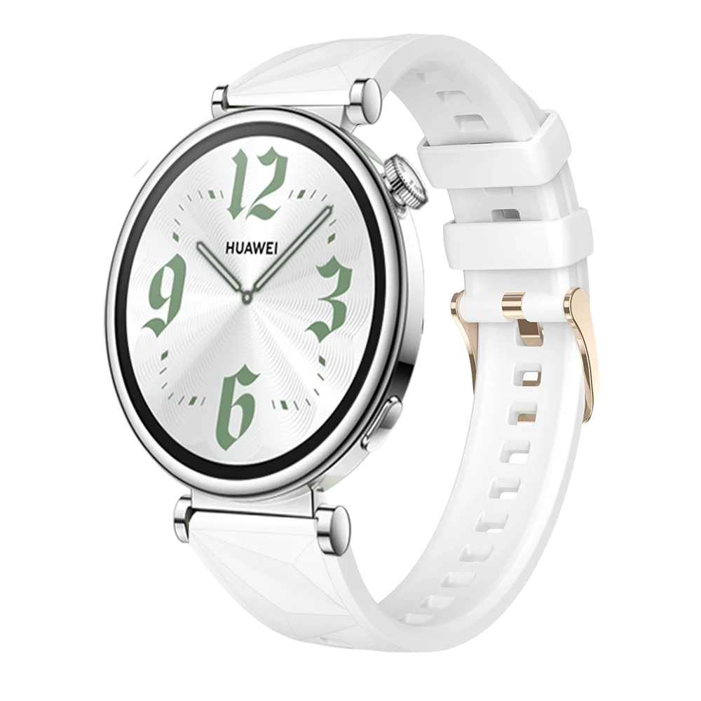 18mm Strap for Huawei Watch GT4 41mm Silicone Classic Buckle Women Replacement Wristband for Huawei GT4 GT5 41mm GT5 Pro 42mm