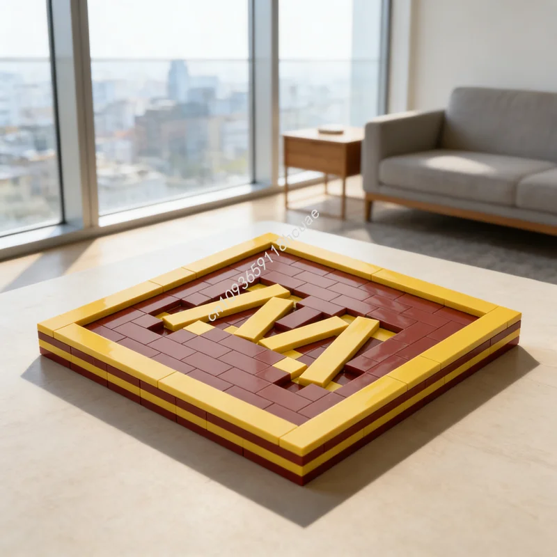 135pcs MOC Gear Houseware University Minnesota Coaster Model Building Blocks Architecture Toy Kids Christmas Gift Brick