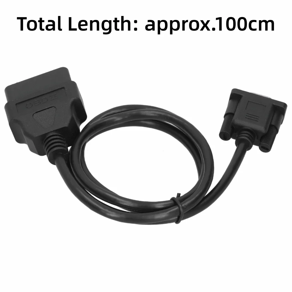 1M / 3.3ft OBD2 to DB9 Diagnostic Cable Full Pinout Data Transmission Bend-Resistant Diagnostic Interface Adapter