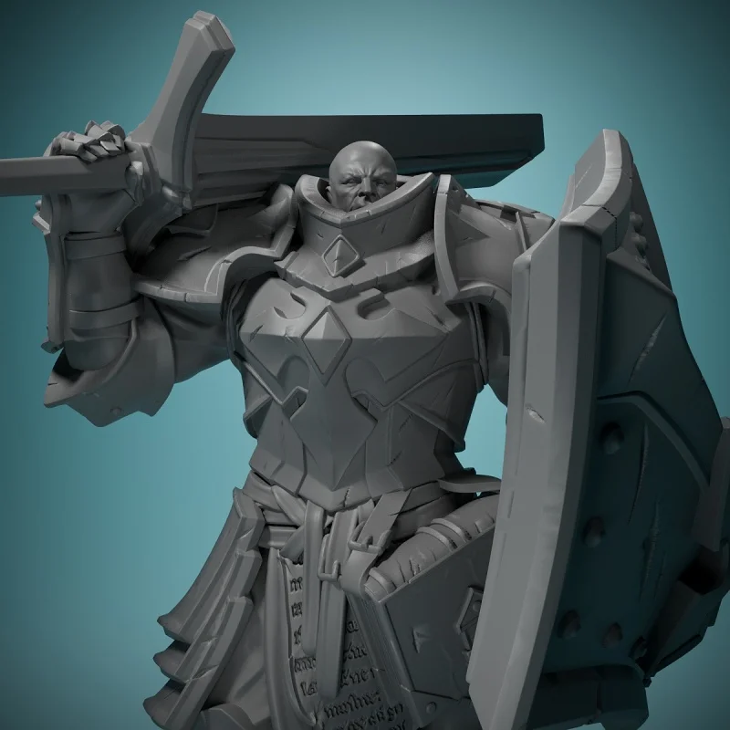 Templários Espada Cabeça Miniatura Tabletop Game, 3D Decoração Do Quarto, Adequado Para Variedade de Jogos de Tabuleiro, Escolha dos Colecionadores