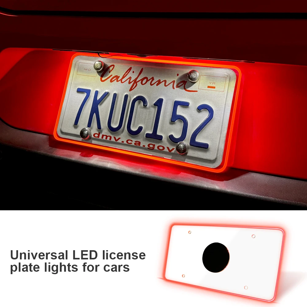 

Acrylic Rear License Plate Light Universal for Toyota Ford Chevrolet Honda Nissan Modern Subaru Tesla Proposal Decor Accessories