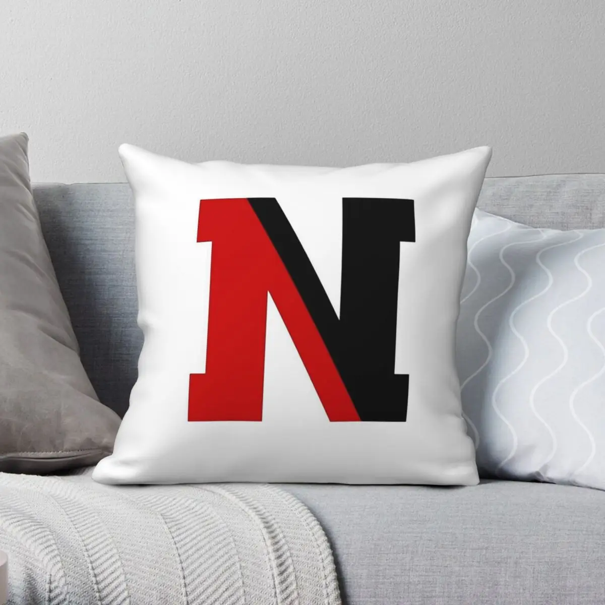 

Northeastern University Pillowcase Polyester Linen Velvet Creative Zip Decorative Car Cushion Cover Wholesale