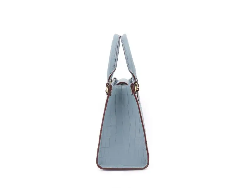2023 new genuine crocodile skin leather lady women medium size shoulder cross body bag black color bamboo handle