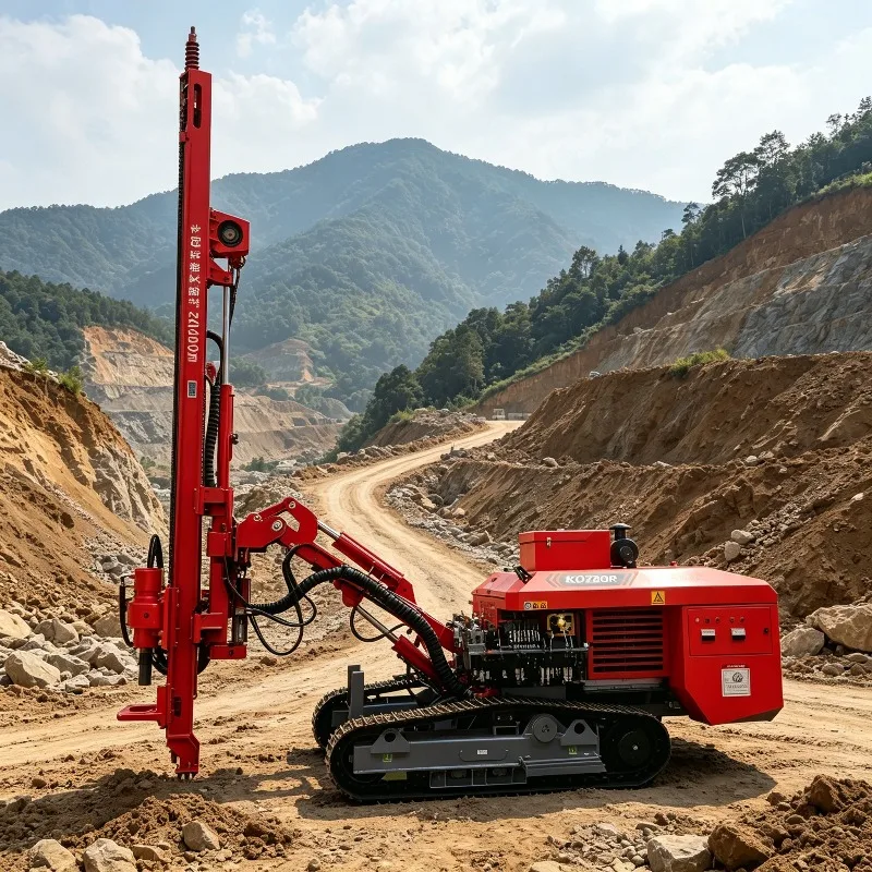 High Efficiency DTH Drilling Rig Lightweight Track Drill Machine for Small Scale Mining Road Repair Projects Customized