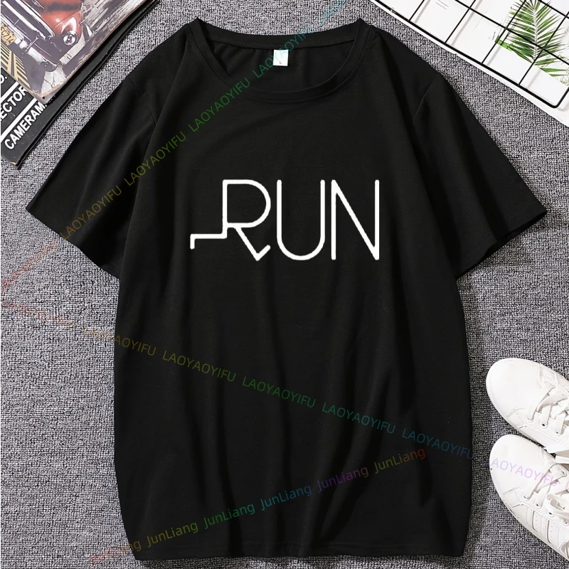 Run Men's Shirts Runer Short Sleeve Tee Running Shoes Funny Gifts Life Style Vintage Unisex Tops Streetwear Harajuku Man Clothes