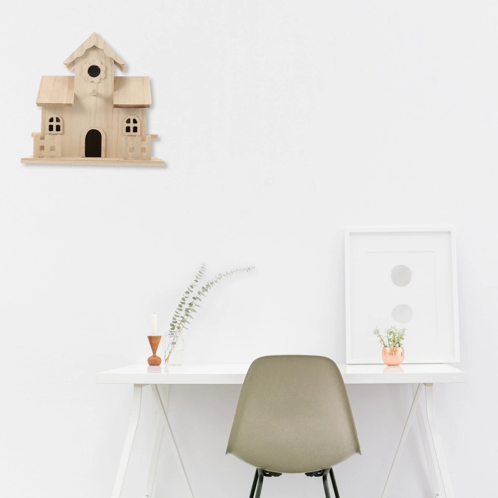 

Wooden Bird Nest Solid Wood Birdhouse Decorations for Parrots Agapornis Small Pets Nest Accessories