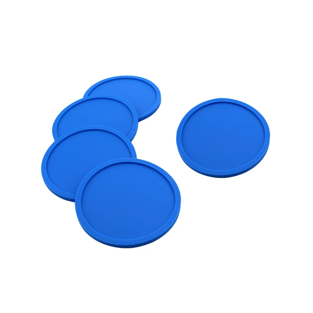 

5Pcs Premium Silicone Mug Coasters Non-Slip Surface for Glass Bottle Cup Mat Household Kitchen Bar Nightclub Decoration