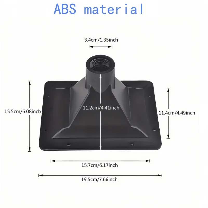 2-Piece Square Threaded Tweeter Horn, Size 195×157mm, Square Abs Speaker Horn, 34mm Threaded Interface Horn for Stage Ktv Tweeter, Driver Unit Interface Horn, Professional Audio Replacement Parts: Suitable for Use with 10inch 12inch 15inch Professional Speaker Cabinets.