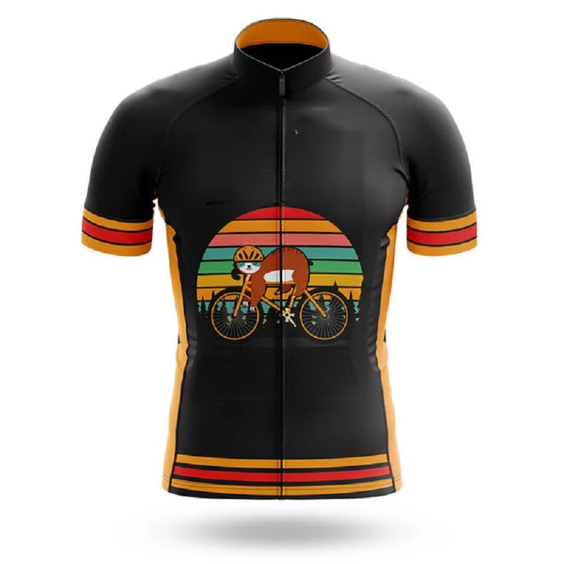 Cycling Jerseys Man 2023 Summer Short Sleeves Bike Jersey Sloth Team Breathable Maillot Ciclismo