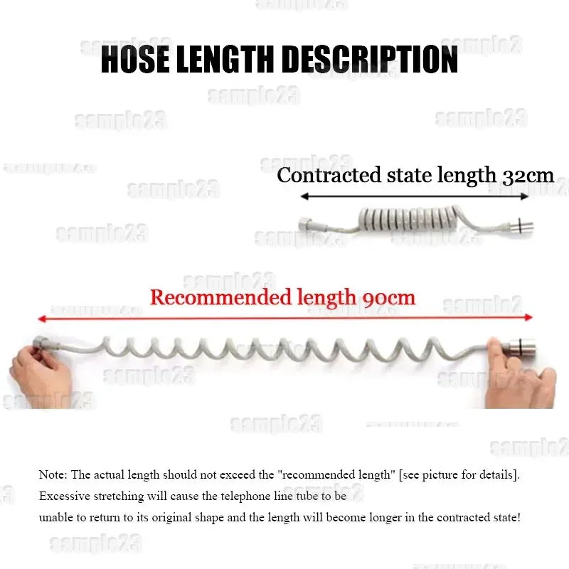 1PC 1.5-8M Plastic Spring Shower Hose Soft Bathroom Spring Tube Flexible Pipe Connector Spring Tube Bathroom Toilet Bidet Tool