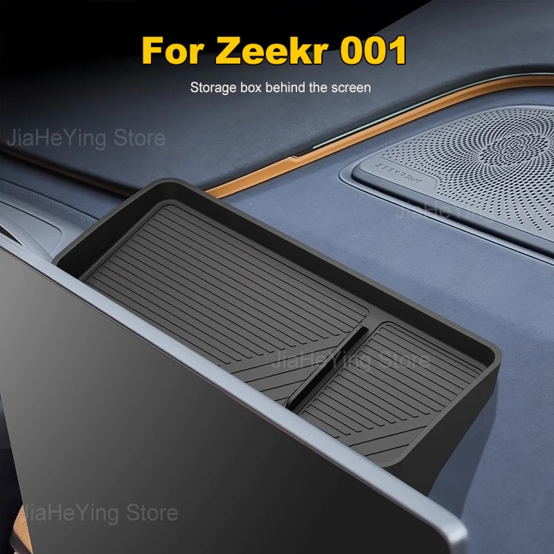 

For Zeekr 001 2026 Car Silicone Screen Rear Storage Box Interior Central Control Storage Tissue Box Stowing Tidying Accessories