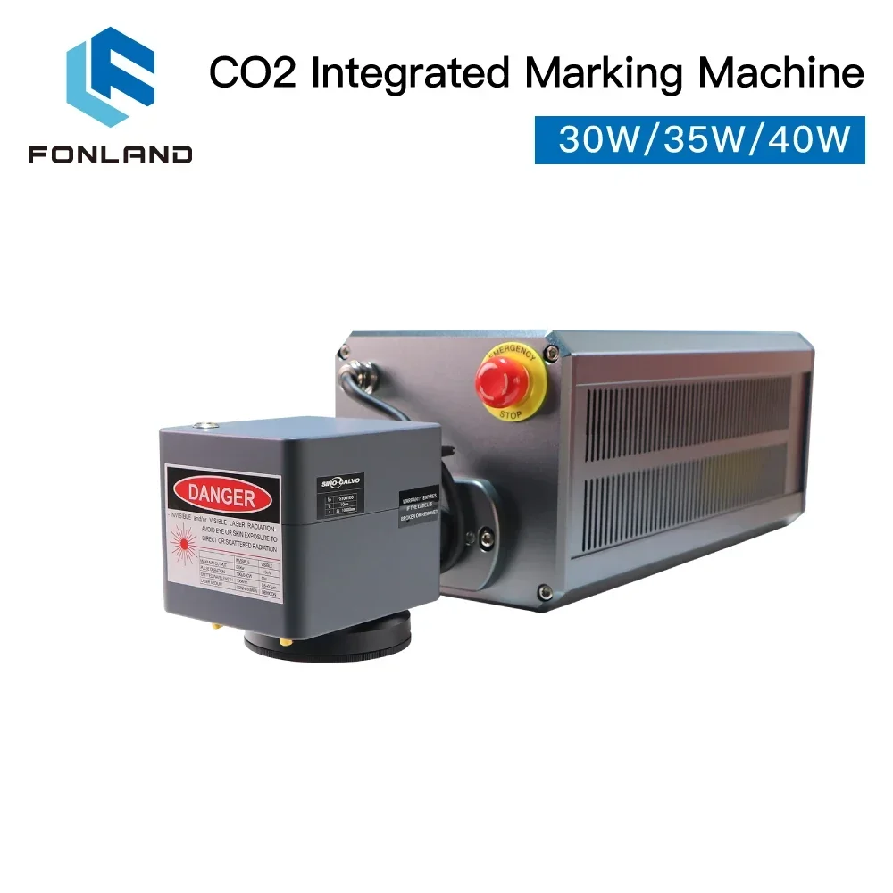 Fonland CO2 Laser Engraver Marking Machine 30W 35W 40W 10.6μm Integrated Structure Body Design Marking Machine CNC Design