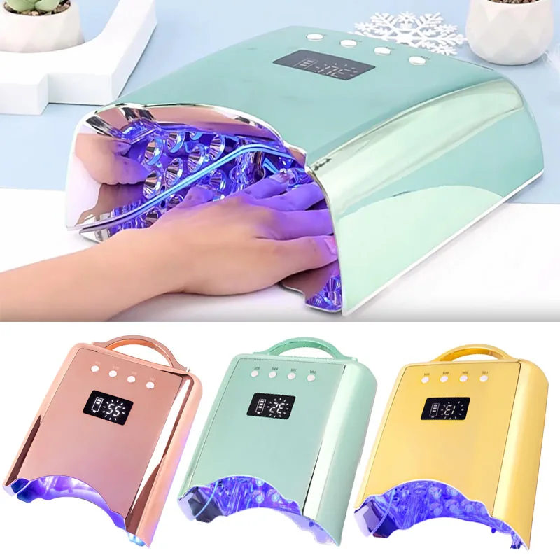 New 78W Stored Nail Light Light Therapy LED Nail Light Therapy Machine Quick Drying Rechargeable Nail Light Cosmetics Wholesale