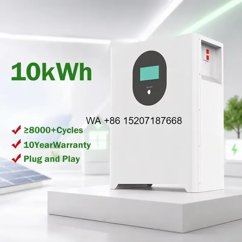 Wmwmnu Wall Mounted 5kWh Solar Battery Pack 51.2V 100Ah Lifepo4 Battery Energy Storage System for Residential Backup Power