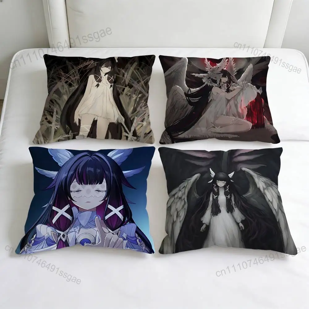 

G-Genshin Columbina Impact Square Pillow Case Soft Decorative Throw Pillow Cover for Home Sofa Bed