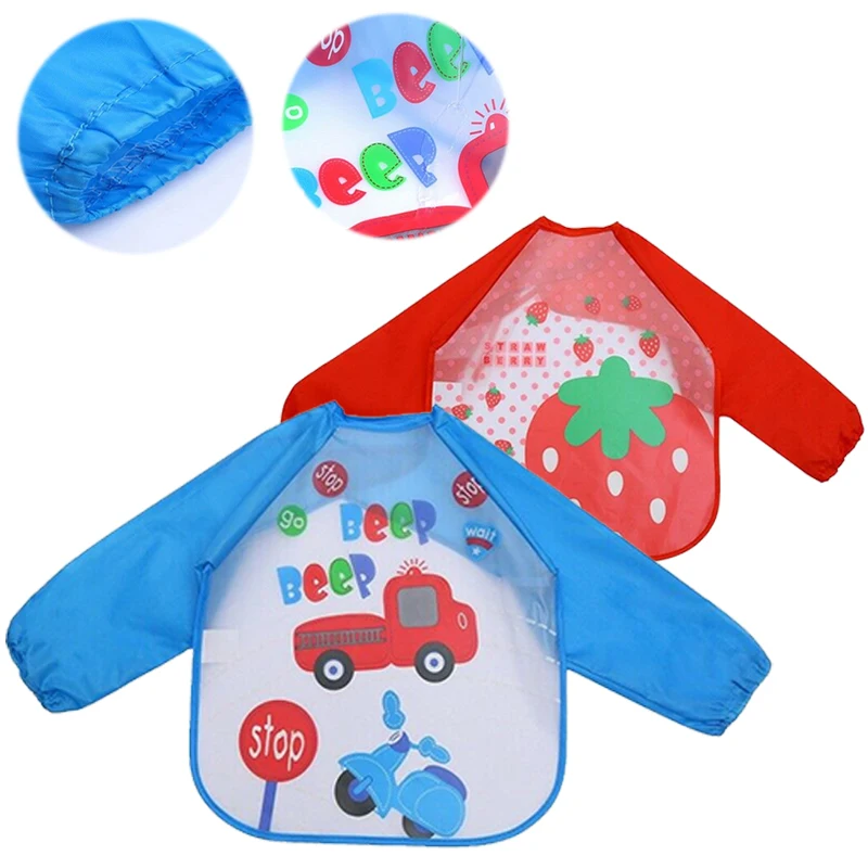 Feeding Baby Bibs Waterproof Cute Full Sleeved Bibs for Baby Girl Stuff Bib Saliva Boy Burp Cloths Newborn Feeding Bibs