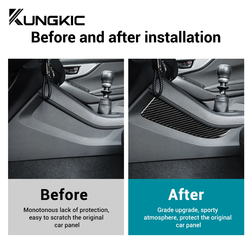 

Real Soft Carbon Fiber Car Center Control Gear Side Sticker For Subaru WRX VB/WRX STI 2022 2023 2024 2025 2026 Interior Trim