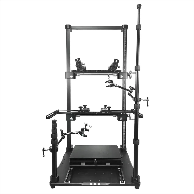 

industrial camera machine vision experiment bracket lighting test hand crank large size with scale binocular fine-tuning fix
