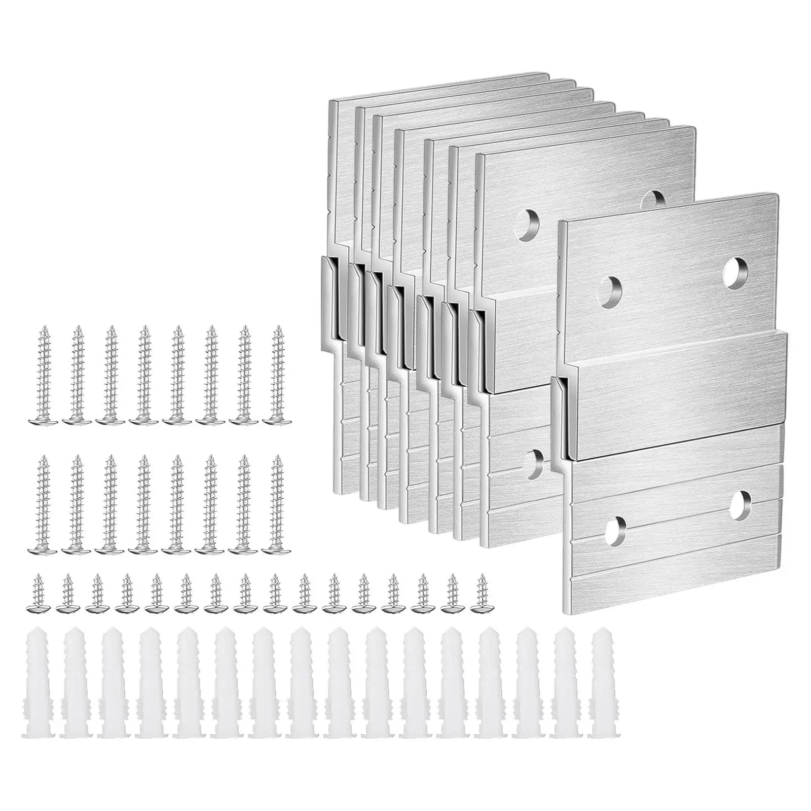 8 Pairs French Cleat Picture Hanger Sturdy for Cabinet Artwork Whiteboard