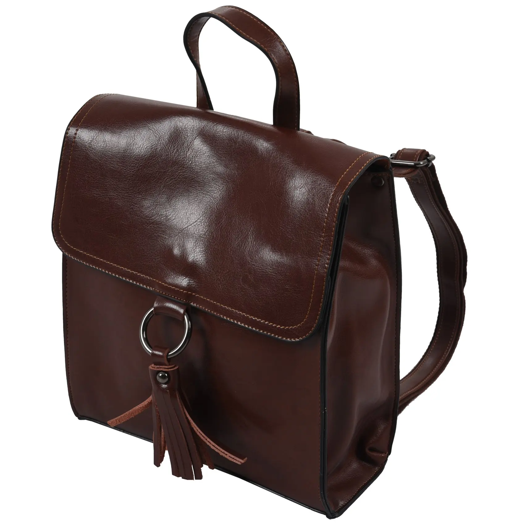 

Tassel Lady Leather Backpack Girl Backpack Girl Retro Female Backpack,