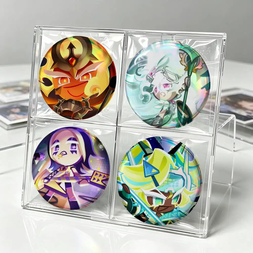 Funny Game Cookie Run Round  Button Pins Cute Manhwa Coin Brooch DIY Backpack Clothing Decor Badge Jewelry Accessories Gifts