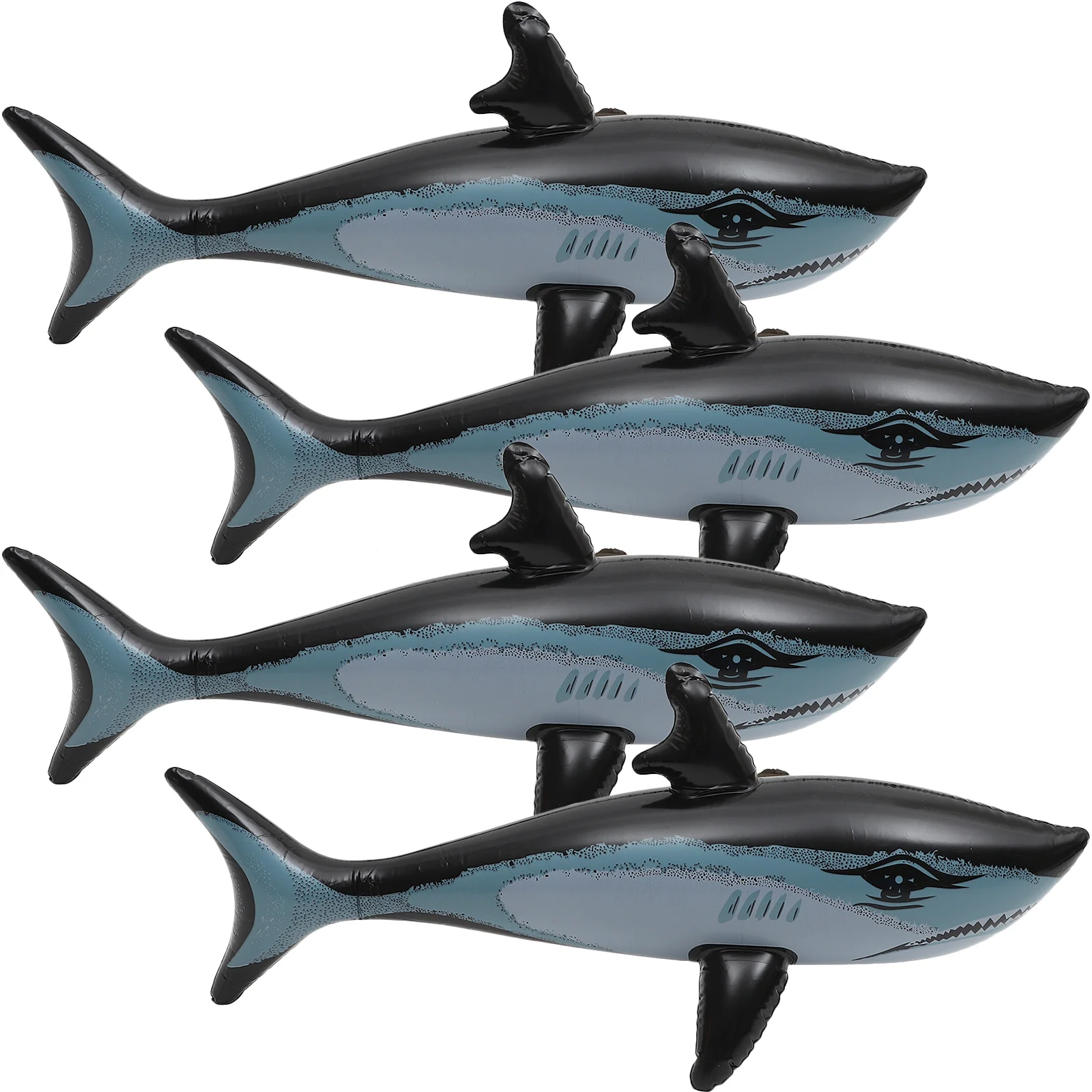 4 Pcs Water Toy Shark Inflatable Balloon 4pcs Playthings for Pool Outdoor Toys Large Sea Animals Party Decorations Banana