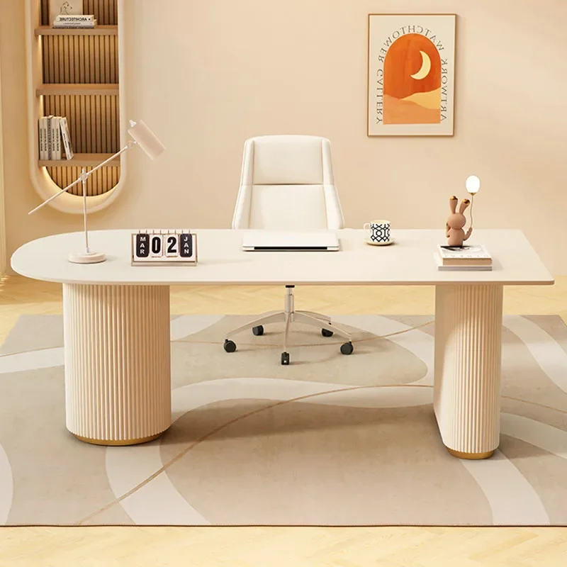 White Reception Office Desk Conference Supplies European Standing Computer Desks Writing Free Shipping Mesa Escritorio Furniture