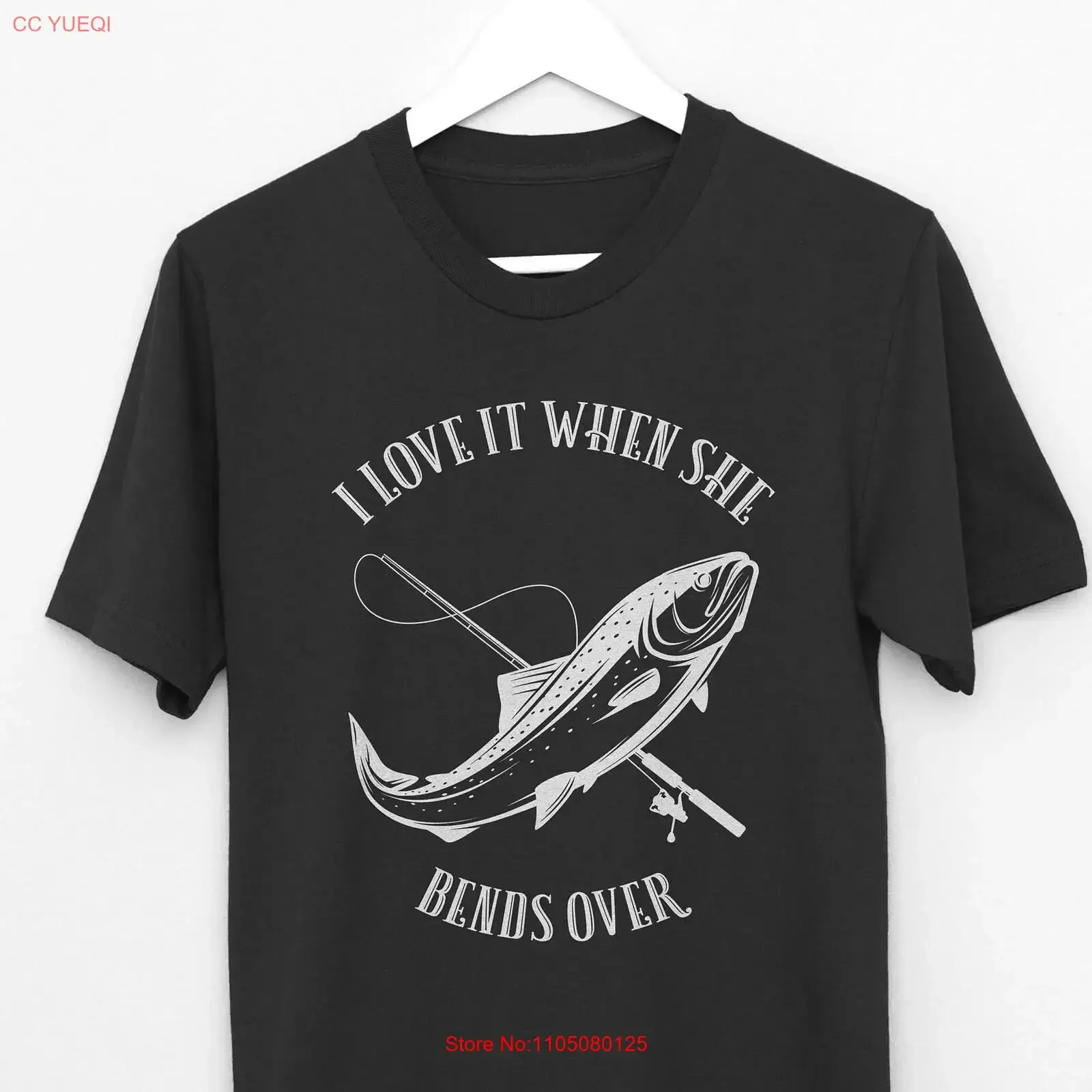 Me encanta cuando ella se dobla camiseta divertida papá vintage lavado ligeramente gráfico Top para uso diario moda estirada Unisex