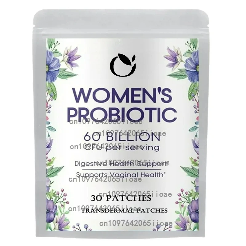 

30 пластырей с пробиотиками для женщин, 60 миллиардов CFU, транспварные пластыри, Gut Health и поддержка мочеиспускания