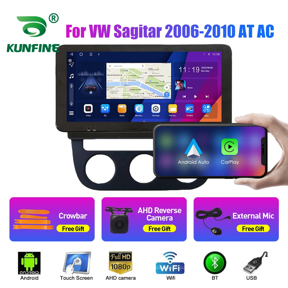 2Din Android Car Radio For VW Sagitar 2006-2010 Multimedia Video Player GPS Navigation Stereo Audio Head Unit Carplay 4G Wifi BT